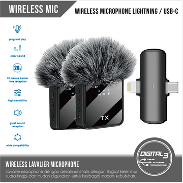 Wireless Lavalier Microphone    ميكروفون لافالير لاسلكي